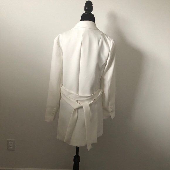 Zara white belted blazer coat - Picture 3 of 5